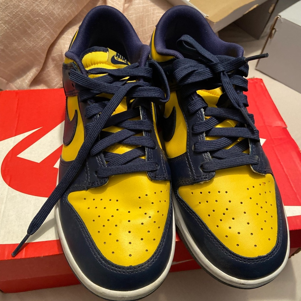 Nike Yellow and Blue Dunks